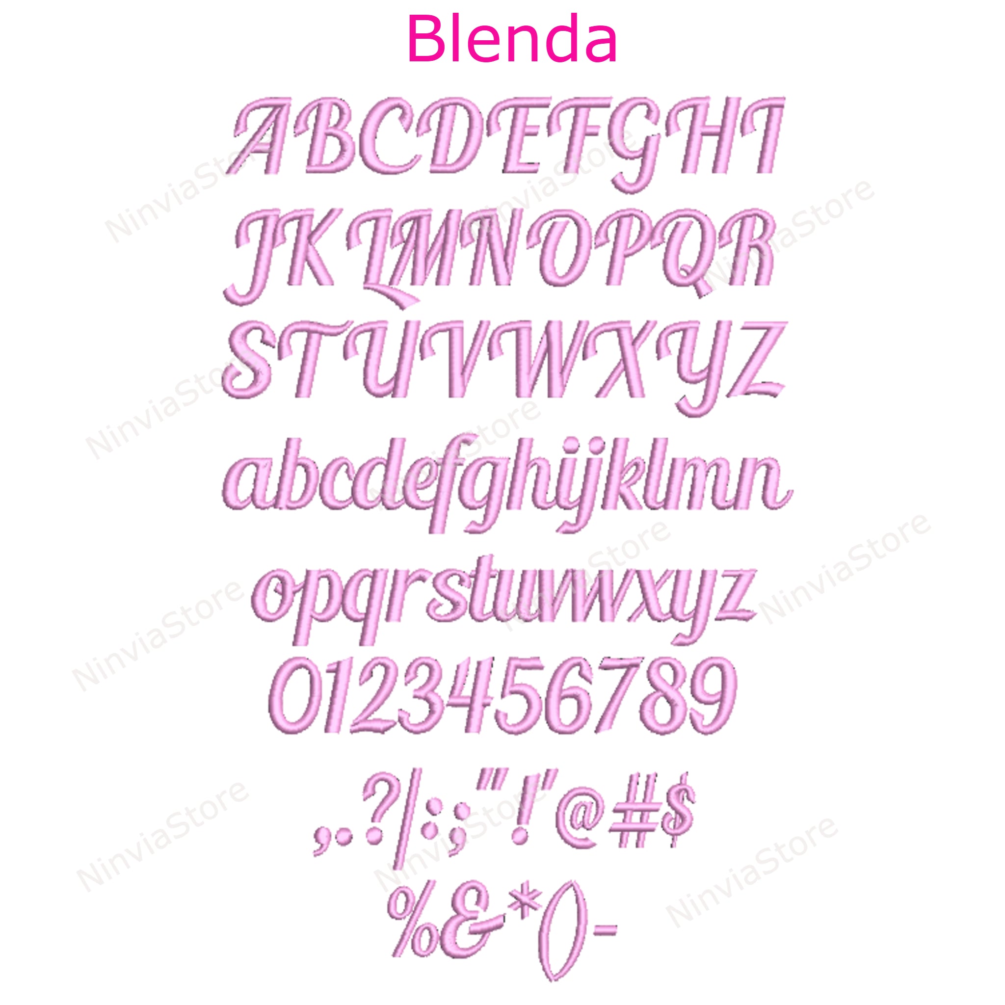 BX Machine Embroidery Script Fonts Bundle, Alphabet Embroidery Designs ...