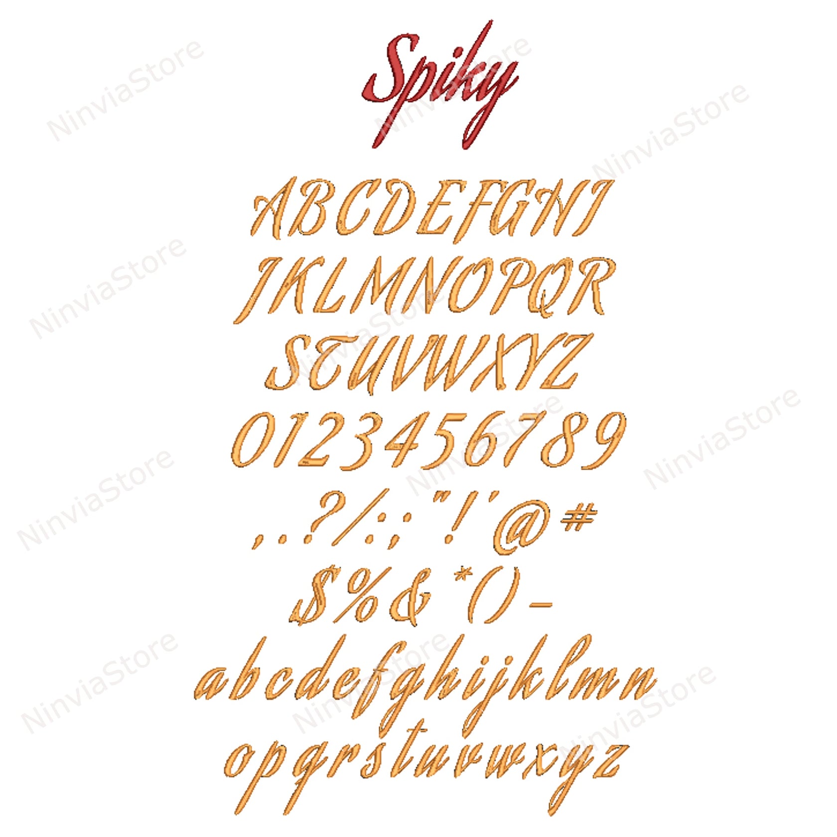 PES Embroidery Script Fonts Bundle, Cursive Alphabet Embroidery Design ...
