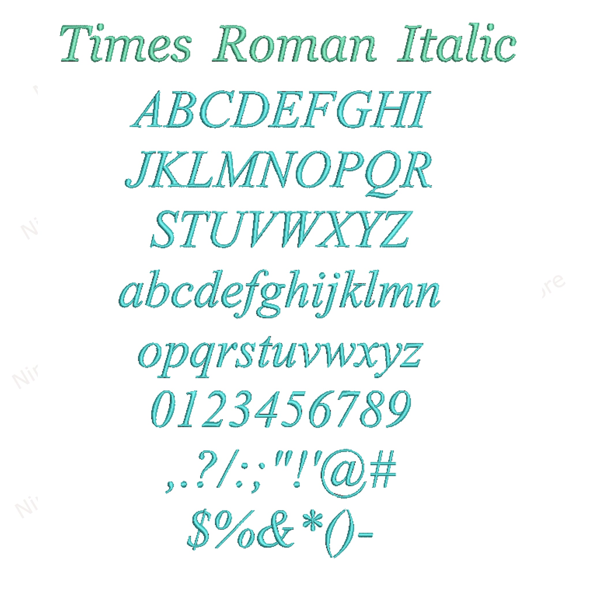 DST Machine Embroidery Script Fonts Bundle Cursive Alphabet Embroidery ...