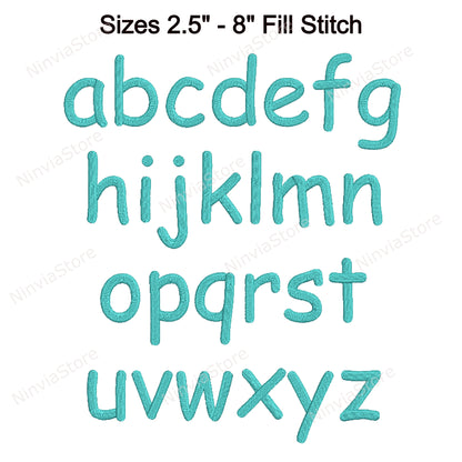 Comic Sans Maschinenstickschrift, 15 Größen, 8 Formate, BX-Schriftart, PE-Schriftart, Monogramm-Alphabet-Stickmotive