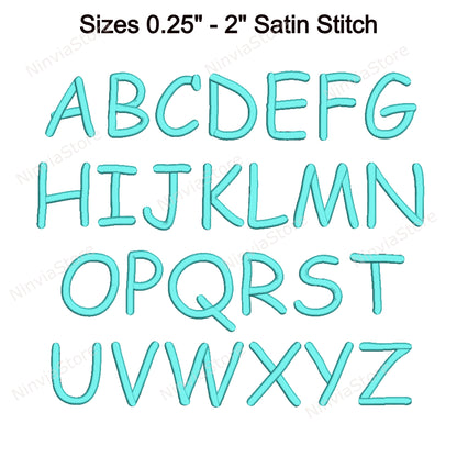 Comic Sans Maschinenstickschrift, 15 Größen, 8 Formate, BX-Schriftart, PE-Schriftart, Monogramm-Alphabet-Stickmotive