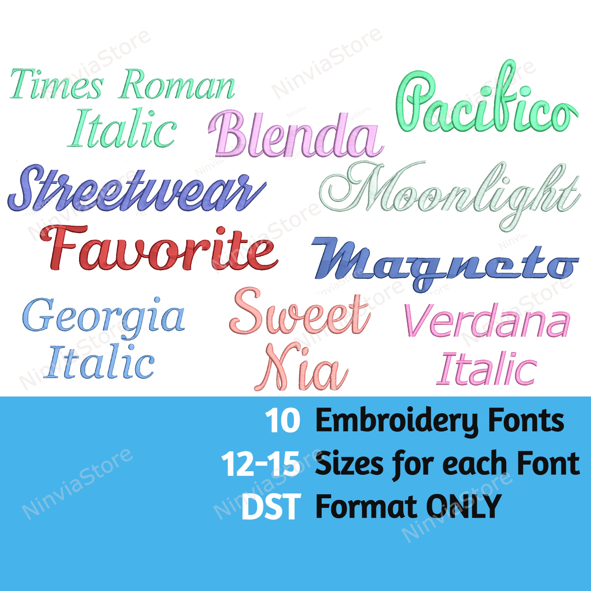 DST Machine Embroidery Script Fonts Bundle Cursive Alphabet Embroidery ...