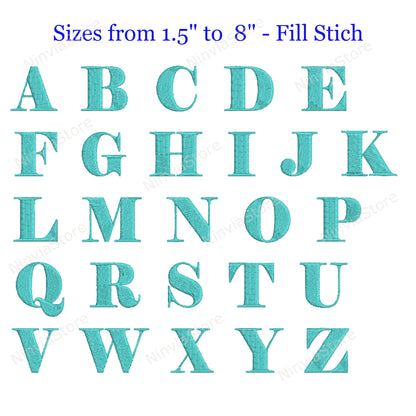 Maschinenstickschrift Elefant, 15 Größen, 8 Formate, BX-Schriftart, PE-Schriftart, Monogramm-Alphabet-Stickmotive