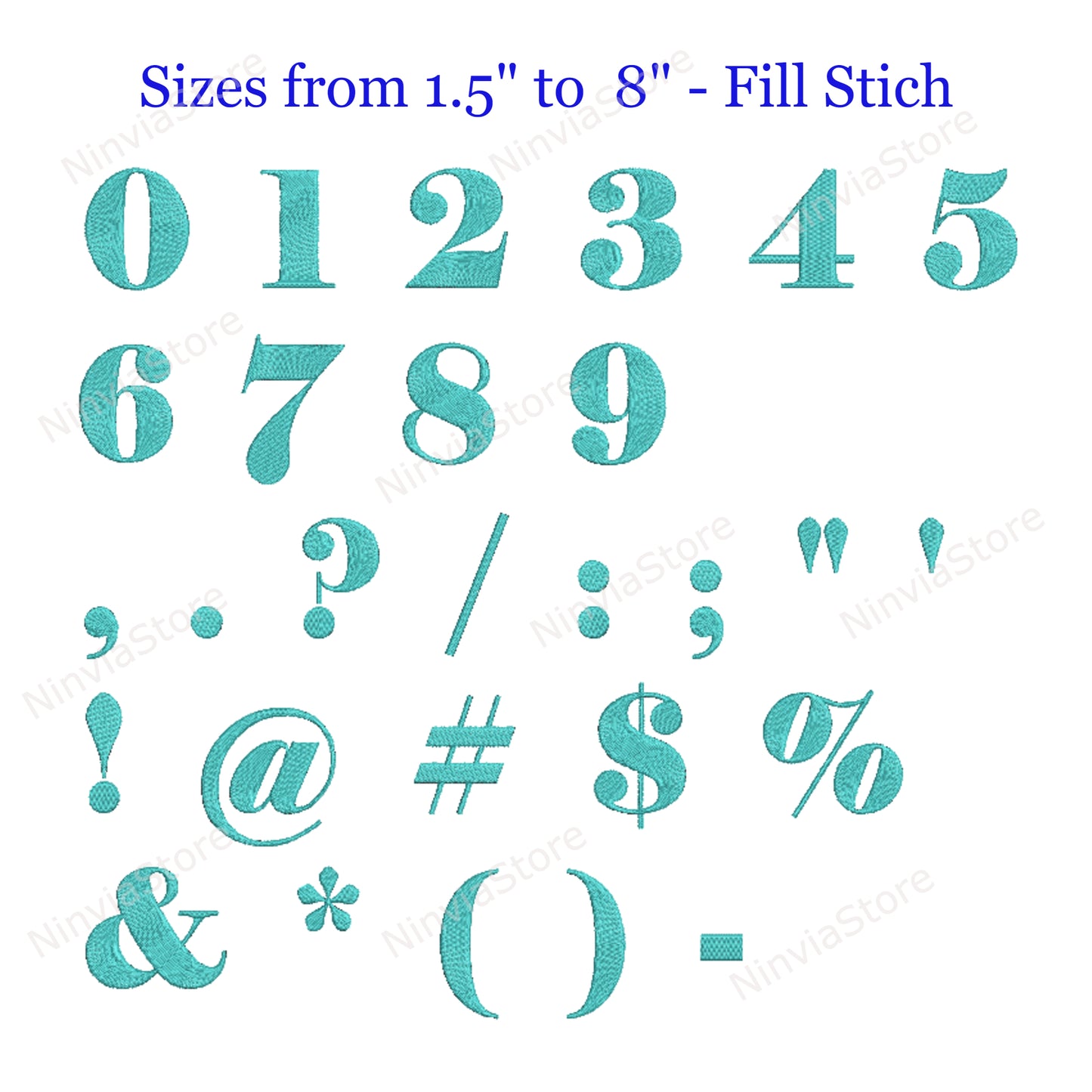 Maschinenstickschrift Elefant, 15 Größen, 8 Formate, BX-Schriftart, PE-Schriftart, Monogramm-Alphabet-Stickmotive