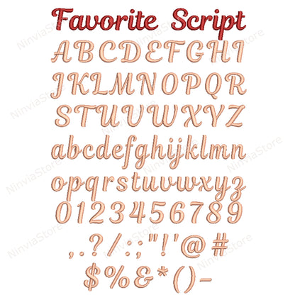 10 JEF Script Embroidery Fonts Bundle, Machine Embroidery Font JEF, Alphabet Embroidery Design, Monogram Font