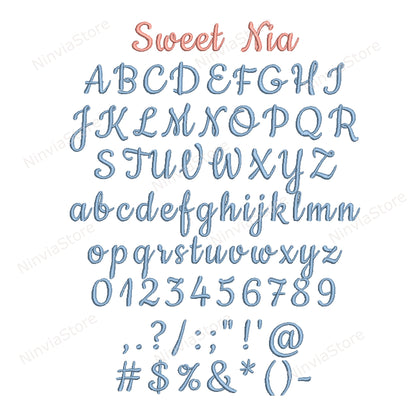 10 DST-Stickschriftarten-Paket, Maschinenstickschrift DST, Alphabet-Stickdesign, kursive DST-Schriftart für Stickereien, Kalligraphie-Monogramm-Stickschriftart DST