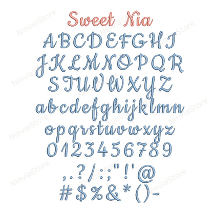 10 JEF-Stickschriftarten-Paket, Maschinenstickschrift JEF, Alphabet-Stickdesign, kursive JEF-Schriftart für Stickereien, Kalligraphie-Monogramm-Stickschriftart JEF