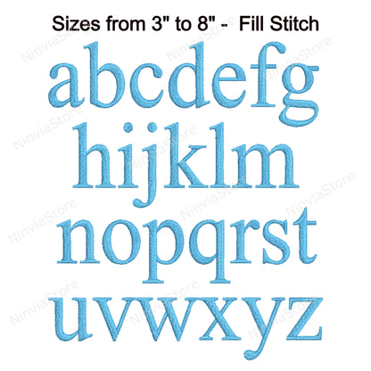 Times Roman Machine Embroidery Font, 15 sizes, 8 formats, BX Font, PE font, Monogram Alphabet Embroidery Designs